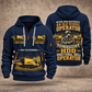 Vermeer D60x90 S3 HDD Directional Drill quarter zip hoodie in Navy, front and back views, sample YOUR NAME and SINCE 2000 artwork