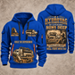 TRUVAC HXX Truck-Mounted Hydrovac quarter zip hoodie in Blue, front and back views, sample YOUR NAME and SINCE 2000 artwork
