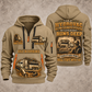 TRUVAC HXX Truck-Mounted Hydrovac quarter zip hoodie in Khaki, front and back views, sample YOUR NAME and SINCE 2000 artwork