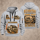 TRUVAC HXX Truck-Mounted Hydrovac quarter zip hoodie in Light Grey, front and back views, sample YOUR NAME and SINCE 2000 artwork