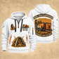 Ditch Witch HX30 Trailer Vacuum Excavator quarter zip hoodie in White, front and back views, sample YOUR NAME and SINCE 2000 artwork