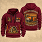 Ditch Witch HX30 Trailer Vacuum Excavator quarter zip hoodie in Wine Red, front and back views, sample YOUR NAME and SINCE 2000 artwork