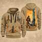 Soilmec SR-30 Eagle Foundation Drilling Rig quarter zip hoodie in Khaki, front and back views, sample YOUR NAME and SINCE 2000 artwork