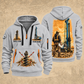 Soilmec SR-30 Eagle Foundation Drilling Rig quarter zip hoodie in Light Grey, front and back views, sample YOUR NAME and SINCE 2000 artwork