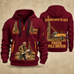 Junttan PM20LC Pile Driver quarter zip hoodie in Wine Red, front and back views, sample YOUR NAME and SINCE 2000 artwork