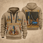 Junttan PMx25 Pile Driver quarter zip hoodie in Khaki, front and back views, sample YOUR NAME and SINCE 2000 artwork