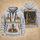 Junttan PMx25 Pile Driver quarter zip hoodie in Light Grey, front and back views, sample YOUR NAME and SINCE 2000 artwork