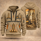 Liebherr HS 8100 HD with HSG 5-18 L Diaphragm Wall Machine quarter zip hoodie in Khaki, front and back views, sample YOUR NAME and SINCE 2000 artwork