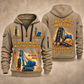 Soilmec SC-135 HD Tiger with SH-40 Diaphragm Wall Machine quarter zip hoodie in Khaki, front and back views, sample YOUR NAME and SINCE 2000 artwork