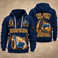 Soilmec SC-135 HD Tiger with SH-40 Diaphragm Wall Machine quarter zip hoodie in Navy, front and back views, sample YOUR NAME and SINCE 2000 artwork