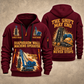 Soilmec SC-135 HD Tiger with SH-40 Diaphragm Wall Machine quarter zip hoodie in Wine Red, front and back views, sample YOUR NAME and SINCE 2000 artwork