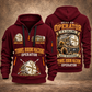 Robbins Main Beam TBM - Mill Creek Big Tex configuration Tunnel Boring Machine quarter zip hoodie in Wine Red, front and back views, sample YOUR NAME and SINCE 2000 artwork