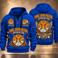 Herrenknecht EPB Shield S-600 Harriet Tunnel Boring Machine quarter zip hoodie in Blue, front and back views, sample YOUR NAME and SINCE 2000 artwork