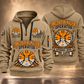 Herrenknecht EPB Shield S-600 Harriet Tunnel Boring Machine quarter zip hoodie in Khaki, front and back views, sample YOUR NAME and SINCE 2000 artwork