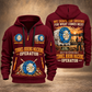 Herrenknecht Multi-mode TBM S-502 - Lake Mead configuration Tunnel Boring Machine quarter zip hoodie in Wine Red, front and back views, sample YOUR NAME and SINCE 2000 artwork