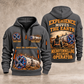 Akkerman SL44C Microtunnelling Machine quarter zip hoodie in Gray, front and back views, sample YOUR NAME and SINCE 2000 artwork