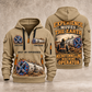 Akkerman SL44C Microtunnelling Machine quarter zip hoodie in Khaki, front and back views, sample YOUR NAME and SINCE 2000 artwork