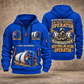 Akkerman SL60P Microtunnelling Machine quarter zip hoodie in Blue, front and back views, sample YOUR NAME and SINCE 2000 artwork
