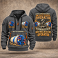 Akkerman SL60P Microtunnelling Machine quarter zip hoodie in Gray, front and back views, sample YOUR NAME and SINCE 2000 artwork