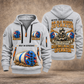 Akkerman SL60P Microtunnelling Machine quarter zip hoodie in Light Grey, front and back views, sample YOUR NAME and SINCE 2000 artwork