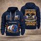 Akkerman SL60P Microtunnelling Machine quarter zip hoodie in Navy, front and back views, sample YOUR NAME and SINCE 2000 artwork
