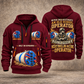 Akkerman SL60P Microtunnelling Machine quarter zip hoodie in Wine Red, front and back views, sample YOUR NAME and SINCE 2000 artwork