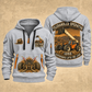 JLG 1055 Telehandler quarter zip hoodie in Light Grey, front and back views, sample YOUR NAME and SINCE 2000 artwork