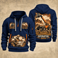 SkyTrak 10054 Telehandler quarter zip hoodie in Navy, front and back views, sample YOUR NAME and SINCE 2000 artwork