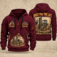 JCB 930 Rough-Terrain Forklift quarter zip hoodie in Wine Red, front and back views, sample YOUR NAME and SINCE 2000 artwork