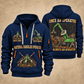 Sennebogen 830 E Material Handler quarter zip hoodie in Navy, front and back views, sample YOUR NAME and SINCE 2000 artwork