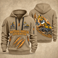 Liebherr LH 30 M Industry Litronic Material Handler quarter zip hoodie in Khaki, front and back views, sample YOUR NAME and SINCE 2000 artwork