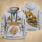 Liebherr LH 30 M Industry Litronic Material Handler quarter zip hoodie in Light Grey, front and back views, sample YOUR NAME and SINCE 2000 artwork