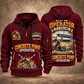 Putzmeister 47Z-Meter Concrete Pump quarter zip hoodie in Wine Red, front and back views, sample YOUR NAME and SINCE 2000 artwork