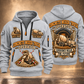 McNeilus Standard Rear Discharge Mixer Concrete Mixer Truck quarter zip hoodie in Light Grey, front and back views, sample YOUR NAME and SINCE 2000 artwork