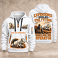 Terex Advance FD4000 Concrete Mixer Truck quarter zip hoodie in White, front and back views, sample YOUR NAME and SINCE 2000 artwork