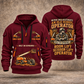 JLG 600S Telescopic Boom Lift quarter zip hoodie in Wine Red, front and back views, sample YOUR NAME and SINCE 2000 artwork