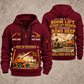 JLG 660SJ Telescopic Boom Lift with Jib quarter zip hoodie in Wine Red, front and back views, sample YOUR NAME and SINCE 2000 artwork