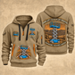 Genie GS-1930 Scissor Lift quarter zip hoodie in Khaki, front and back views, sample YOUR NAME and SINCE 2000 artwork