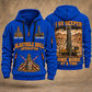 Pit Viper 351 Blasthole Drill Operator quarter zip hoodie in Blue, front and back views, sample YOUR NAME and SINCE 2000 artwork