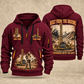 MD6250 Blasthole Drill Operator quarter zip hoodie in Wine Red, front and back views, sample YOUR NAME and SINCE 2000 artwork