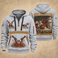 DD422i Underground Jumbo Drill Operator quarter zip hoodie in Light Grey, front and back views, sample YOUR NAME and SINCE 2000 artwork