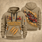 DD321 Underground Jumbo Drill Operator quarter zip hoodie in Khaki, front and back views, sample YOUR NAME and SINCE 2000 artwork