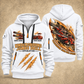 DD321 Underground Jumbo Drill Operator quarter zip hoodie in White, front and back views, sample YOUR NAME and SINCE 2000 artwork