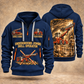 DD311 Underground Jumbo Drill Operator quarter zip hoodie in Navy, front and back views, sample YOUR NAME and SINCE 2000 artwork