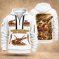 DD311 Underground Jumbo Drill Operator quarter zip hoodie in White, front and back views, sample YOUR NAME and SINCE 2000 artwork