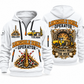 Simba S7 Longhole Drill Operator quarter zip hoodie in White, front and back views, sample YOUR NAME and SINCE 2000 artwork