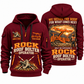 Fletcher DDR Roof Bolter Operator quarter zip hoodie in Wine Red, front and back views, sample YOUR NAME and SINCE 2000 artwork