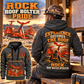 Fletcher CHDDR Roof Bolter Operator quarter zip hoodie in Gray, adult lifestyle portrait showing front and back artwork