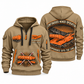 14CM15 Continuous Miner Operator quarter zip hoodie in Khaki, front and back views, sample YOUR NAME and SINCE 2000 artwork