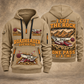 AQM 50 Roadheader Operator quarter zip hoodie in Khaki, front and back views, sample YOUR NAME and SINCE 2000 artwork